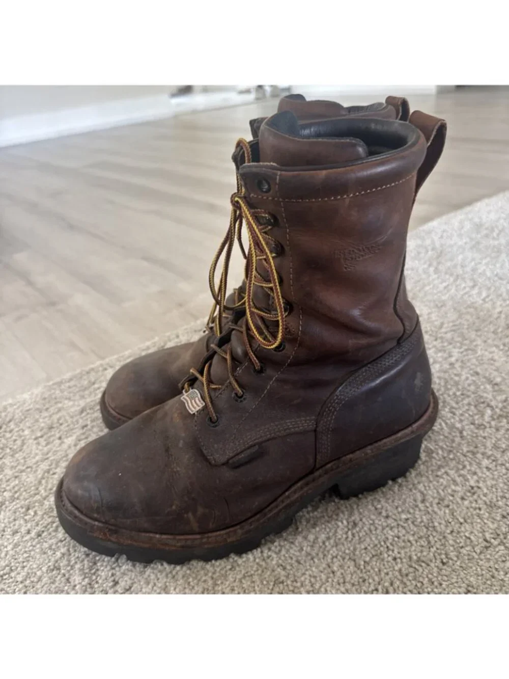 Red Wing  4200 Men Size 10 D Steel Waterproof Work Boots Irish Setters Brown